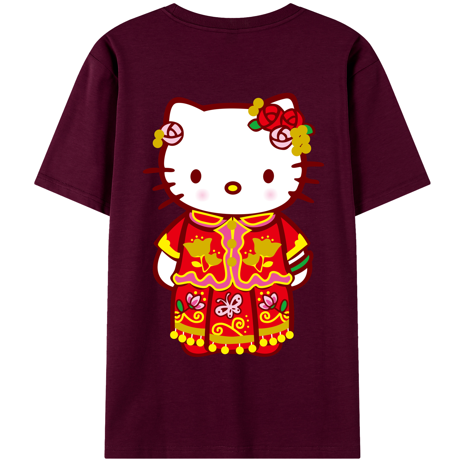 （画像用） Hello Kitty ハローキティ レディース半袖Tシャツ(バックプリント)